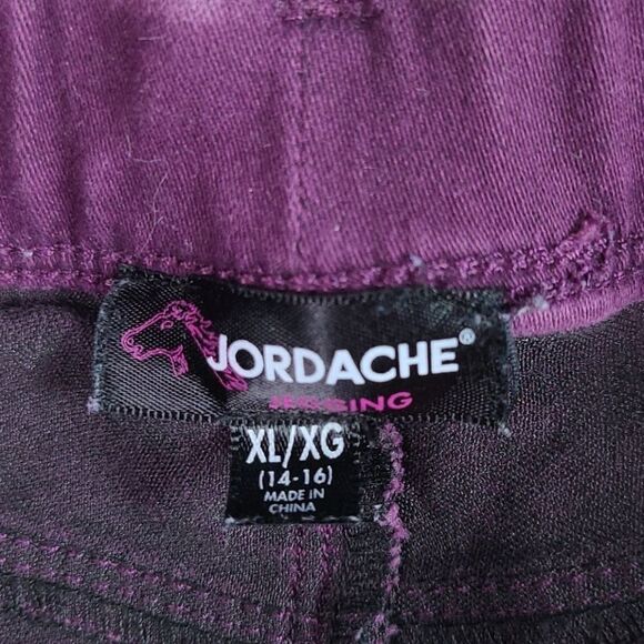 Jordache Purple Jegging Girls XL 14-16 Stretch Denim Legging School Pants - Picture 7 of 7